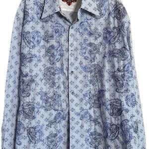 Robert Graham Blue Casual Button Down Shirt